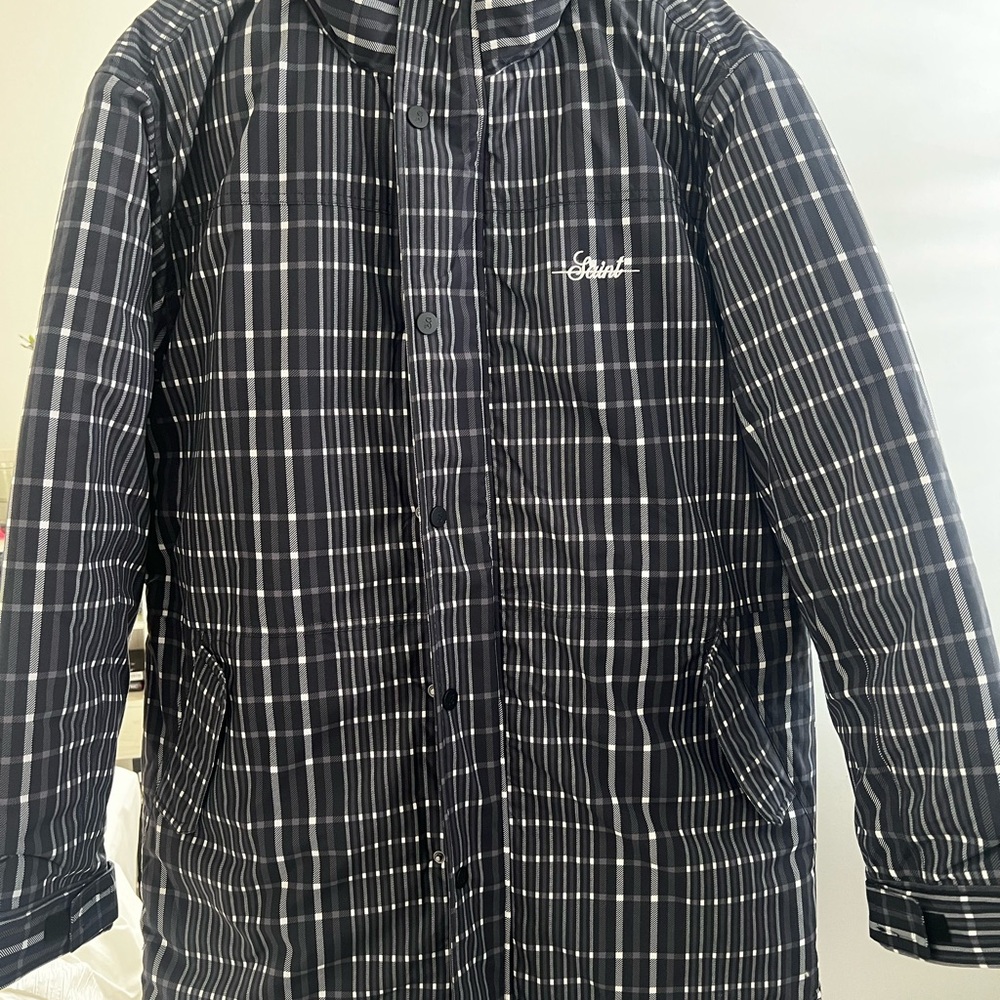 Saint Morta Men's Black Plaid Ski Jacket